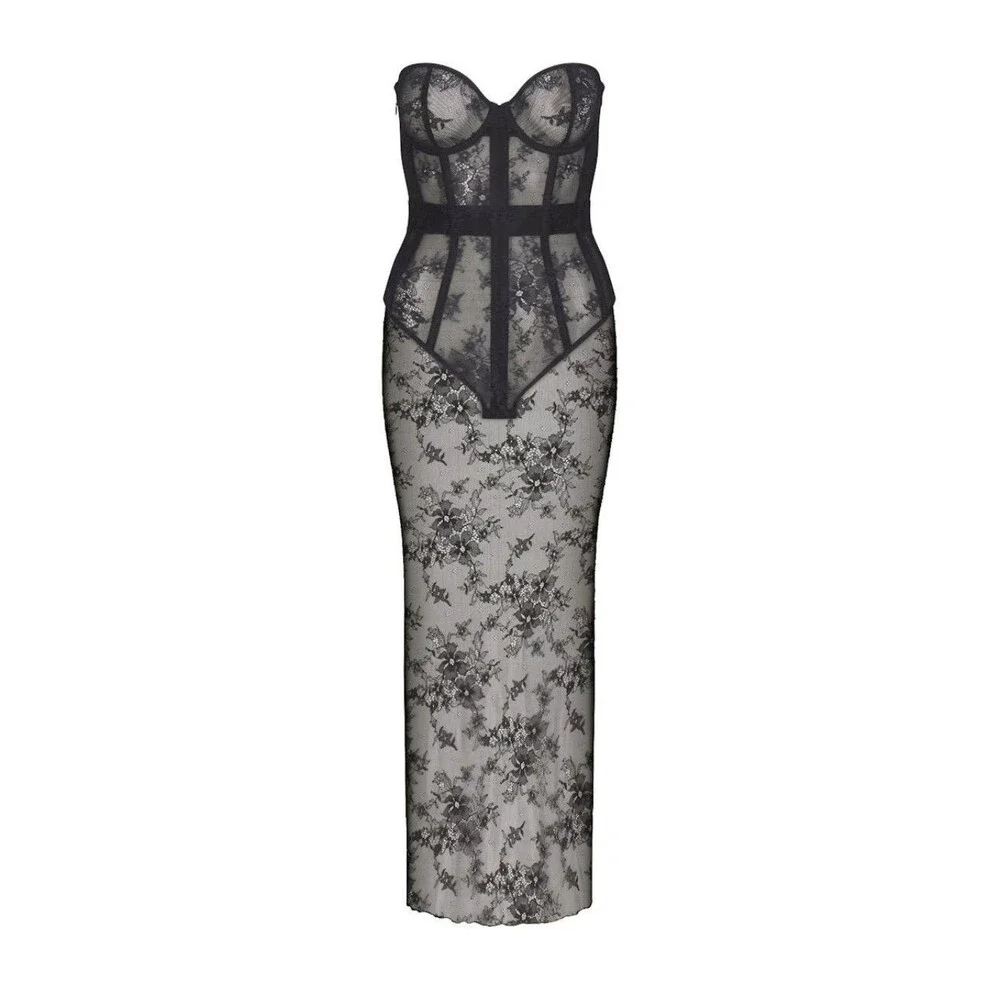 chinese dress ladies Skims Lace Long Slip Dress